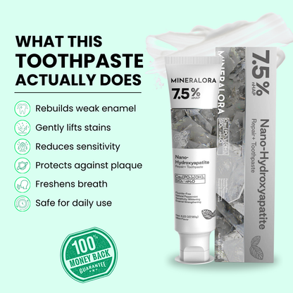 Enamel Repair Toothpaste with 7.5% Hydroxyapatite & Xylitol